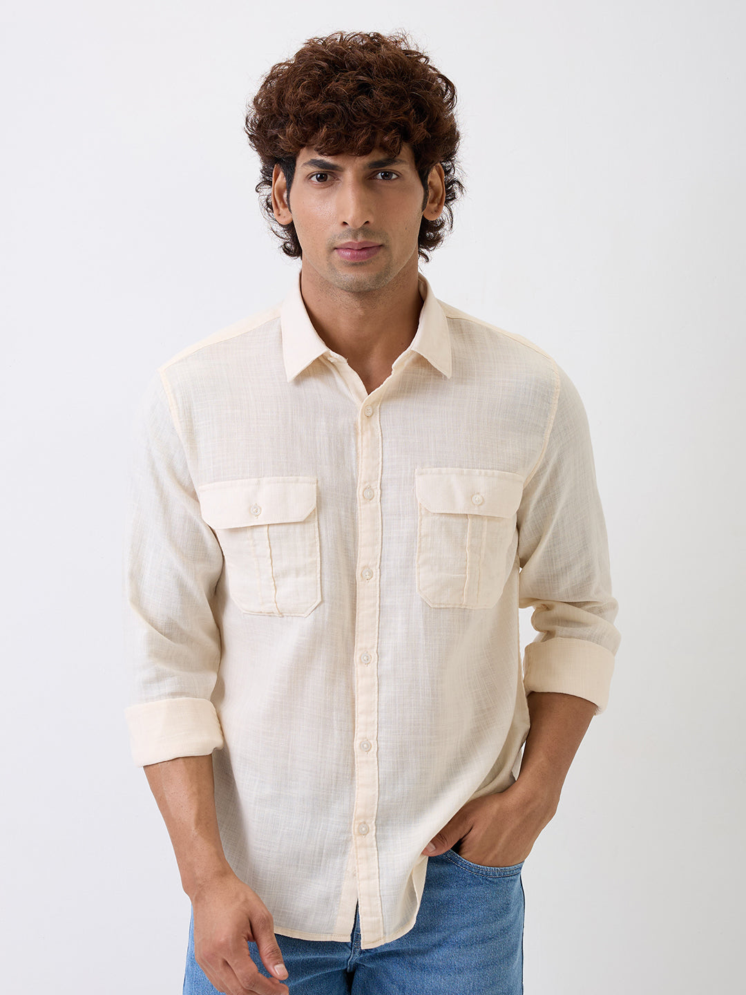 Men Shirt White Slim Fit