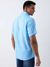 Men Shirt Blue Slim Fit