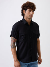 Men Shirt Black Slim Fit