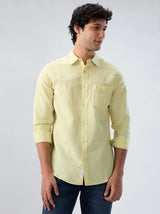 Men Shirt Solid Green Regular Fit