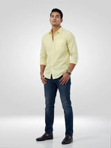 Men Shirt Solid Green Regular Fit