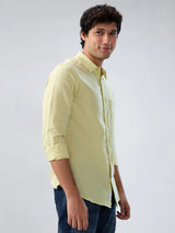 Men Shirt Solid Green Regular Fit