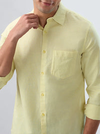 Men Shirt Solid Green Regular Fit