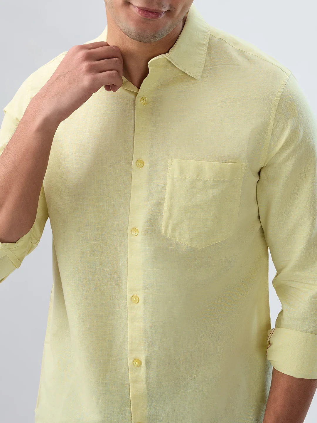 Men Shirt Solid Green Regular Fit