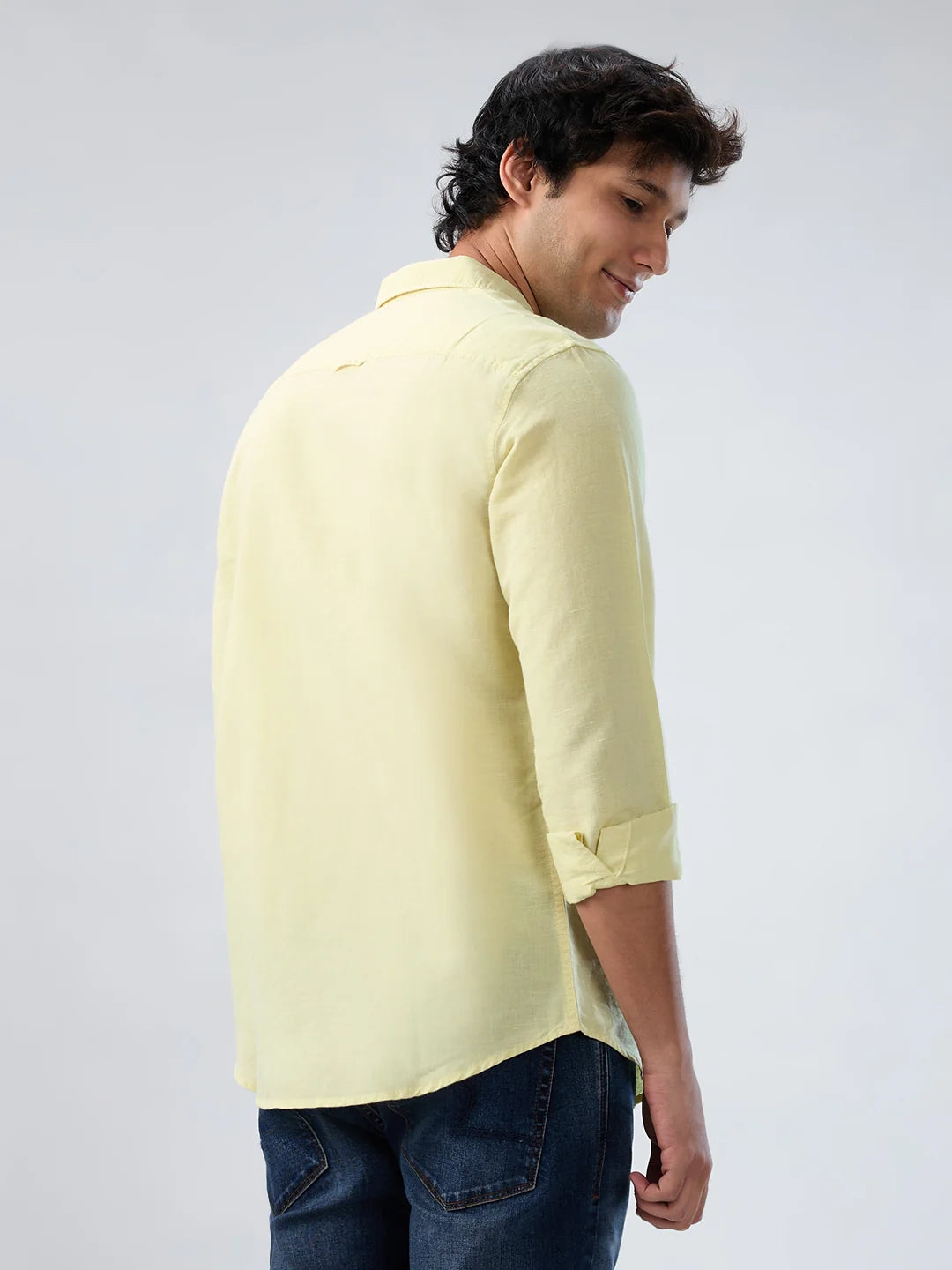 Men Shirt Solid Green Regular Fit