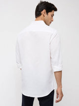 Men Shirt Solid White Regular Fit