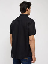 Men Shirt Solid Black Regular Fit