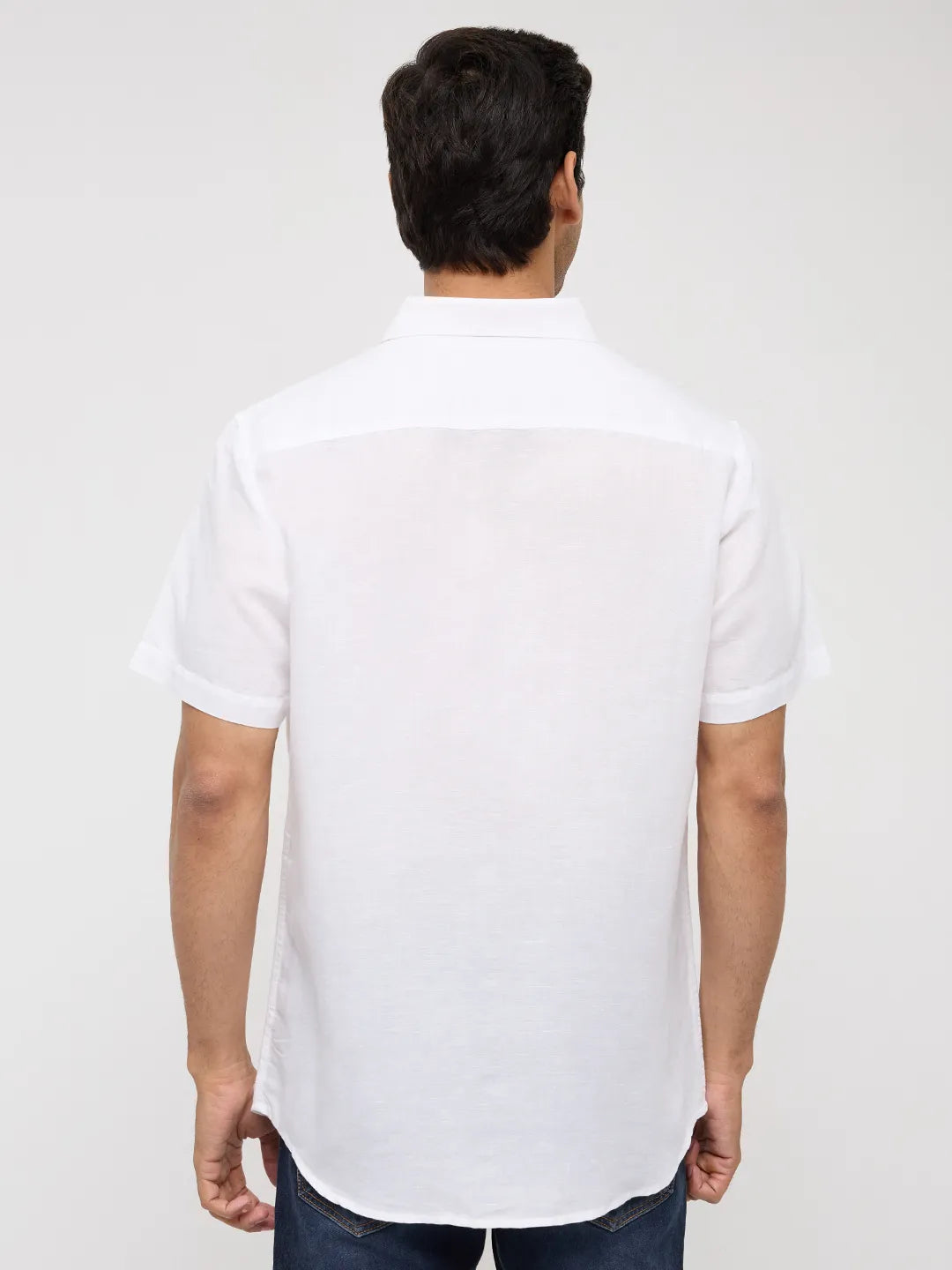 Men Shirt Solid White Regular Fit