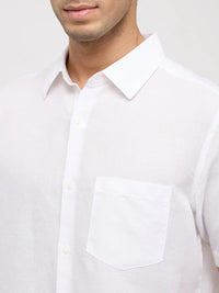 Men Shirt Solid White Regular Fit