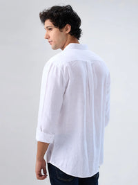 Men Shirt Solid White Regular Fit