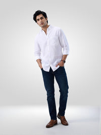 Men Shirt Solid White Regular Fit