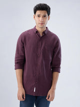 Men Shirt Solid Red Regular Fit