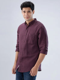 Men Shirt Solid Red Regular Fit