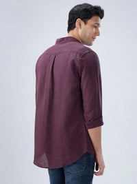 Men Shirt Solid Red Regular Fit