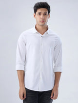 Men Shirt Solid White Regular Fit