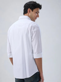 Men Shirt Solid White Regular Fit