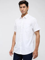Men Shirt Solid White Regular Fit