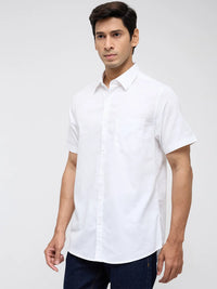 Men Shirt Solid White Regular Fit