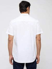 Men Shirt Solid White Regular Fit