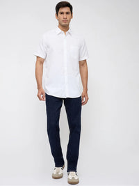 Men Shirt Solid White Regular Fit