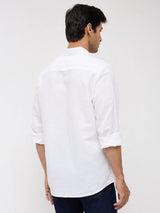 Men Shirt Solid White Regular Fit
