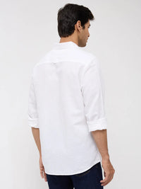 Men Shirt Solid White Regular Fit