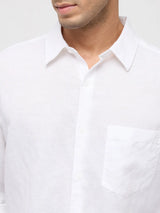 Men Shirt Solid White Regular Fit