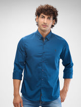 Men Shirt Solid Green Slim Fit