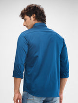 Men Shirt Solid Green Slim Fit