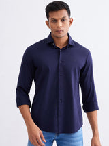 Men Shirt Blue Slim Fit