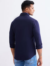 Men Shirt Blue Slim Fit