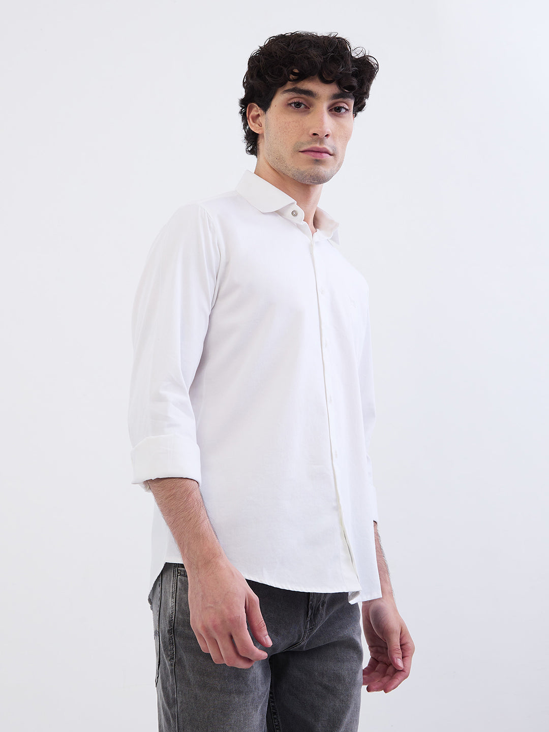 Men Shirt White Slim Fit