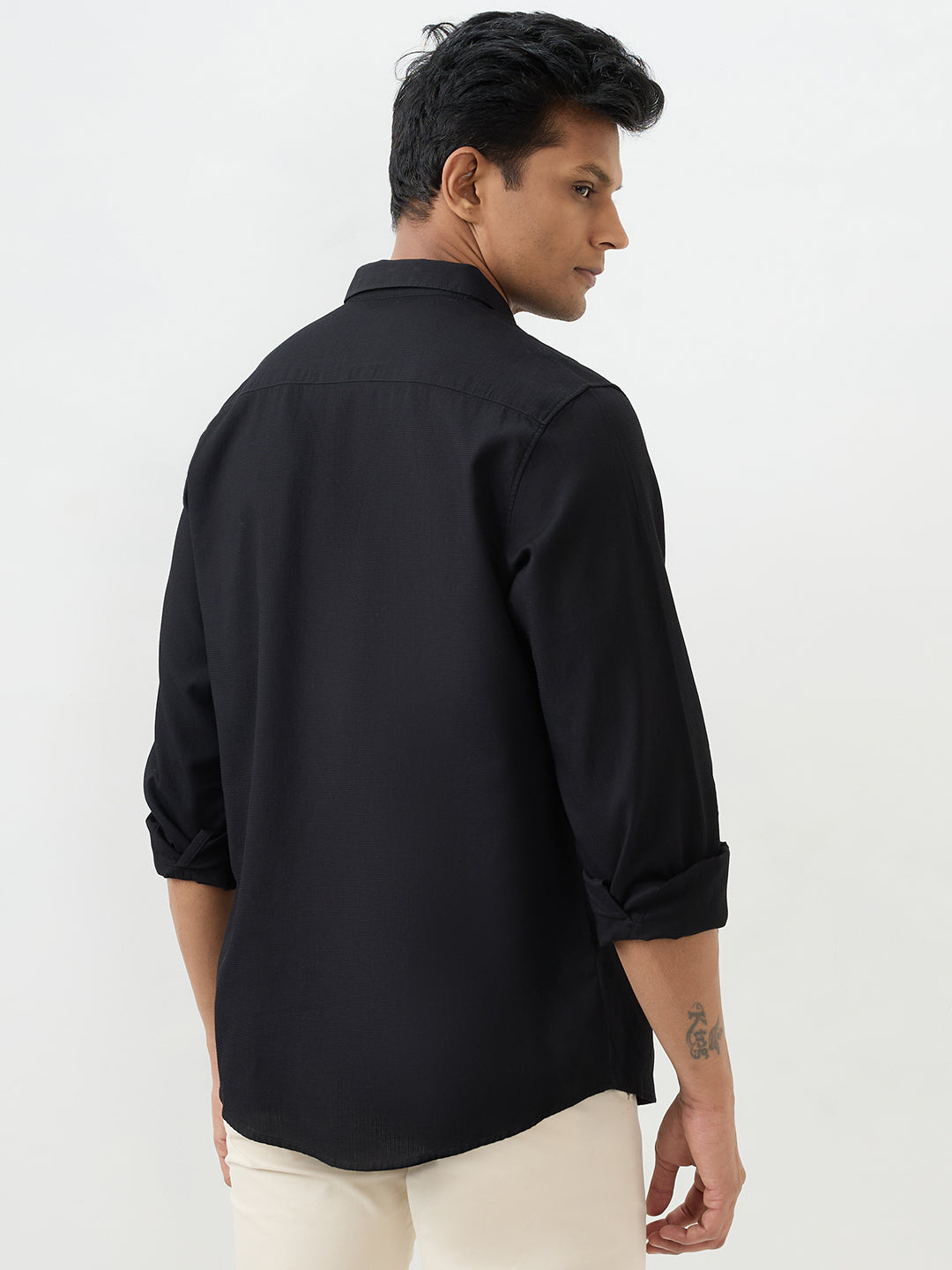 Men Shirt Black Slim Fit