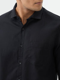 Men Shirt Black Slim Fit