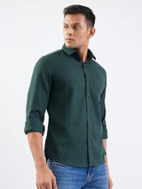 Men Shirt Green Slim Fit