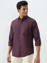 Men Shirt Cherry Lacquer Slim Fit
