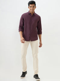 Men Shirt Cherry Lacquer Slim Fit