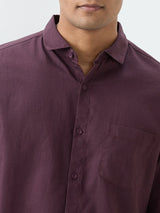 Men Shirt Cherry Lacquer Slim Fit