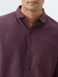 Men Shirt Cherry Lacquer Slim Fit