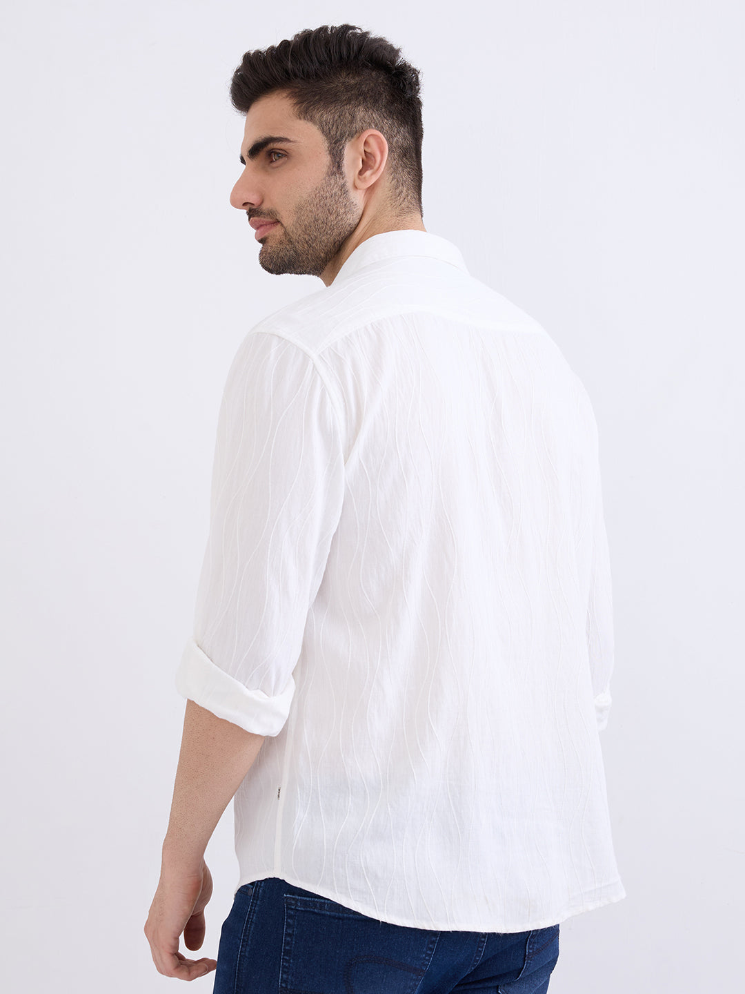 Men Shirt White Comfort Fit