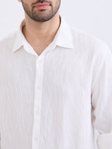 Men Shirt White Comfort Fit