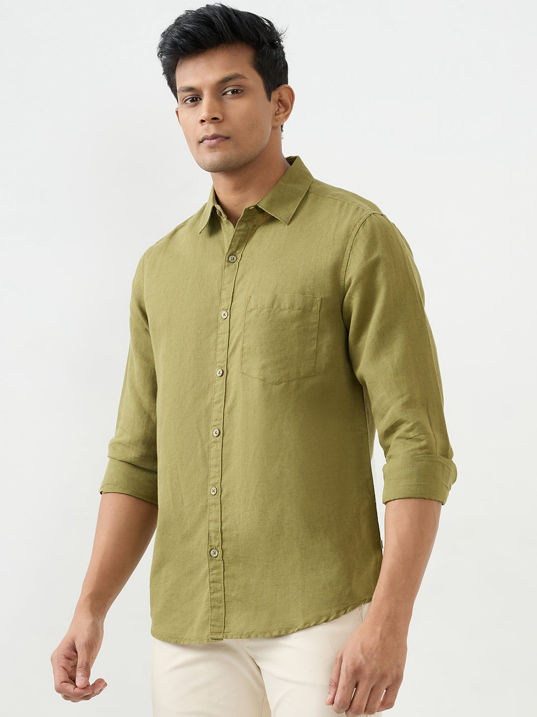 Men Shirt Black Slim Fit