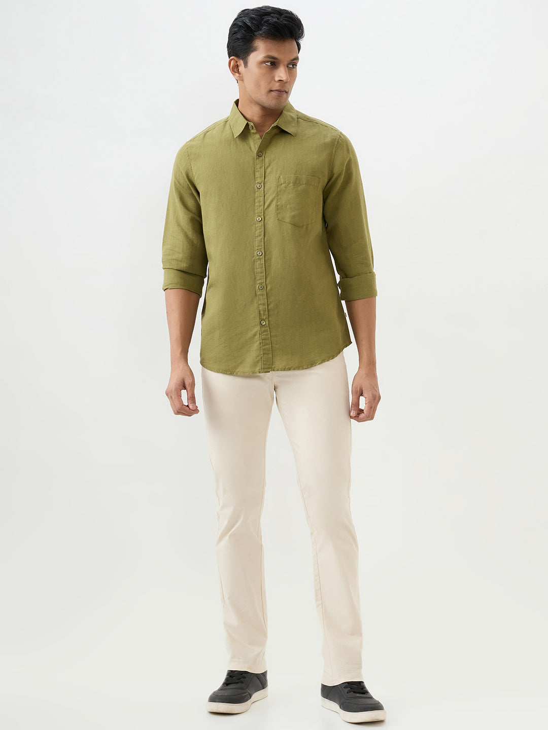 Men Shirt Black Slim Fit