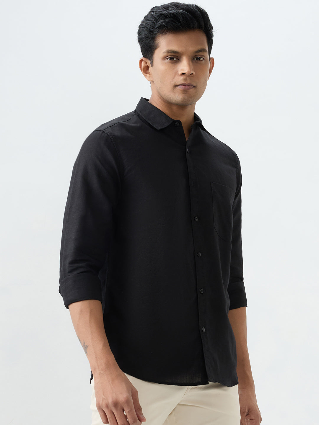 Men Shirt Green Slim Fit
