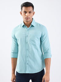 Men Shirt Blue Slim Fit