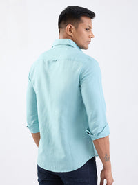 Men Shirt Blue Slim Fit