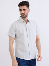 Men Shirt Grey Slim Fit