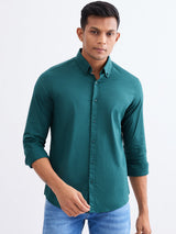 Men Shirt Green Slim Fit