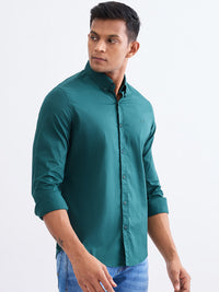 Men Shirt Green Slim Fit