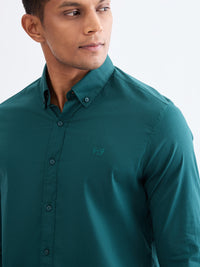 Men Shirt Green Slim Fit